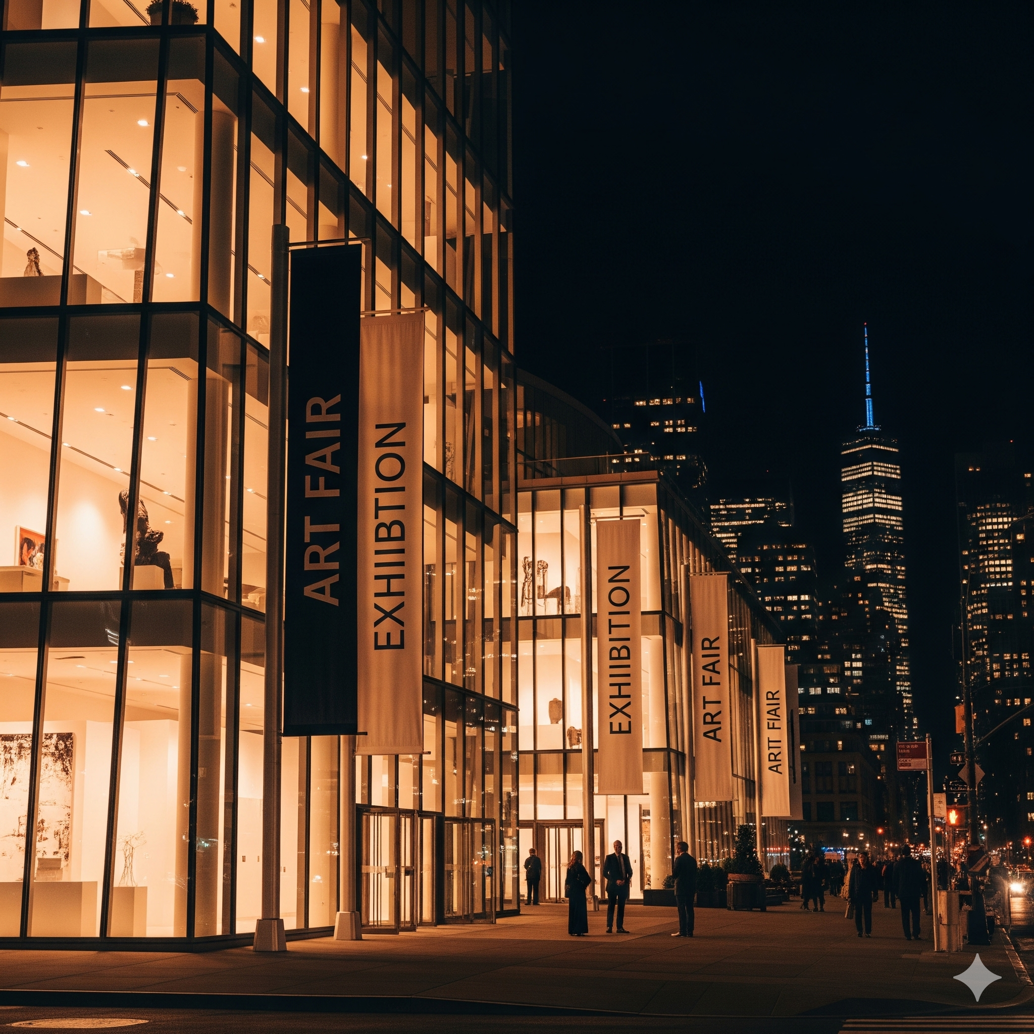 NYC-art-exhibition-venue-night-view